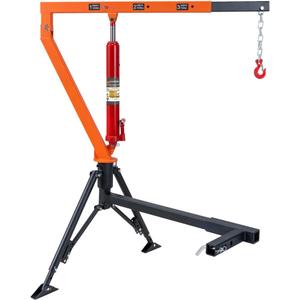 Rugcel 1500 lb Stretchable Receiver Hitch Mounted Hydraulic Swivel Pickup Truck Crane, with Three Boom Capacities of 750 lb, 1000 lb and 1500 lb (Hitch Crane 1500LB)