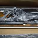 Mericonia Gaming Desk with Storage 60 inch, Computer Desk Gaming with LED Lights & Power Outlets, Reversible Large Gamer Table with PC Case Stand, Fabric Drawers, Office Desk with Shelves (Djk-rustic Brown)