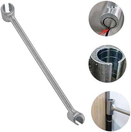kurras Hinges Gap Adjusting Wrench 2024 New Door Hinge Repair Spanner Adjustable Tool Upgrade Wrench Heavy Duty Key Round Bolt Hand Tools (Silver, 14-18mm)