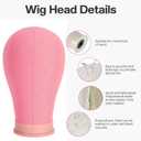 Mannequin Canvas Head, Professional Mannequin Canvas Head with Stand for Making Display, Cork Canvas Block Head with Adjustable Wig Head Stand for Hair Styling Practice Display