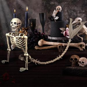 84Inches/7Ft Mermaid Halloween Life Size Skeleton Pose-N-Stay Posable Movable Joints Hanging for Halloween Decoration Decor Spooky Scene Party Favors, 1 Pack Mermaid Skeleton