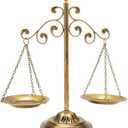 Antique Vintage Libra Jewelry Tower | Fairness Balance Scale | Lawyer Office Dcor | Law Art Vintage Style Sculpture | Unique Gift Ideas for Attorney Law Student Judge Retirement | Bronze