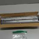 18 inch Drawer Slides 4 Pairs (8pcs) Full Extension Ball Bearing Drawer Rails Side Mount 3 fold Metal Dresser Runners for File Cabinet Trash Can Kitchen Wardrobe Glides 18" Silver 100 LB Capacity