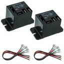 NT90-DC12V-10X Power Relay DC 12V Coil 12 VDC 30A 40A SPDT(1NO 1NC) with Flange Mounting and 10 Quick Connect Terminals Wires Mini Relay(Pack of 2pcs)