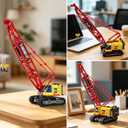 Reobrix RC Crawler Crane Building Blocks Set Remote Control Crane Model, 19.96x2.56x20.98 inch
