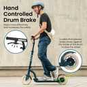 AERO MOBILITY Kick Scooter for Kids 6+, Teens & Adults | Light Up Wheels, Hand Brake, Rubber Deck Mat & Shock Absorption | Foldable & Height Adjustable