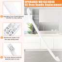 Upgraded WB15X10048 Oven Handle Compatible with GE Hotpoint Oven Handle Replacement White General Electric Range Stove Parts AP2021197 JGBP30WEA1WW JBP24WB4WW Parts with Screws
