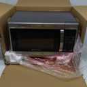 Emerson MW1338SB Countertop Microwave Oven, 6 Pre-Programmed Settings, Removable Glass Turntable, Child Safety Lock, 1.3 Cu ft, 1000W, Stainless Steel