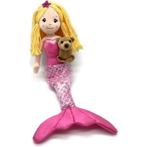 The Petting Zoo Mermaid Doll with Sea Lion Stuffed Animal- Great Gifts for Girls, Mermaid Plush Doll with Sea Lion Plush Toy, 17 inch (Blonde)
