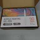 Gel Pens For Coloring, 90 Colors Retractable Colored Pens for Black Paper & White Paper, 0.7mm Fine Point Colorful Pens for Coloring, Writing, Drawing, Journaling, Note Taking, Office, Home (90PCS-Gift Set)