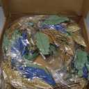 idyllic 6FT Mardi Gras Garland, Purple Gold Green Poinsettia Decor for Table Mantel Window Porch Staircase Wall Indoor Outdoor Home Decor (20 Inch)