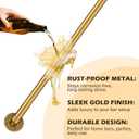 Zonon 6 ft Bar Foot Rail Kit Stainless Steel Undercounter Tubing, Gold