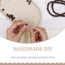 100 Pieces 8mm Black BeadsTransparent Glass Beads, Small Round Matte Sea Glass Beads for Jewelry Making, Earring Spacer Beads,DIY Crafts Bracelets Necklaces Earrings