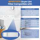 WP8572270 8572270 Clothes Dryer Lint Trap Compatible with Whirlpool Maytag Kenmore Kirkland Amana WED6400SB0. WP8572270 Dryer Lint Filter Replace AP3890807 AP6013413 1201488 PS1487948 PS11746639
