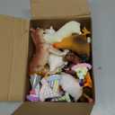 18 Pcs Farm Animal Birthday Party Decorations Mini Birthday Hat Animal Figure Model Cake Toppers with Mini Hat for Birthday Party, Animals Themed Party