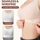 DAVID ARCHY Wireless Seamless Bras for Women No Underwire Full Coverage Bralette Comfortable Push up Soft Everyday Bra (Teal, L)