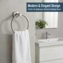 BGL Towel Ring Brushed Nickel, Bath Hand Towel Ring Stainless Steel Round Towel Holder for Bathroom