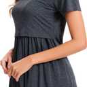 Sosolism Women's Maternity Nursing Shirts for Breastfeeding Tops (Large, Dark Grey)
