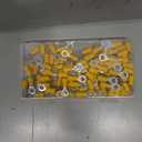 smseace 100Pcs 1/4(M6) 12-10AWG Ring terminals Insulated Ring Connects Electrical Wire Crimp Ring Connectors Terminal