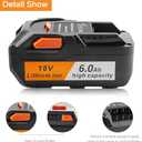 TREE.NB 18V 6.0Ah Lithium Battery - Replacement for Ridgid Power Tool Battery AC840087 R840085 R840086 R840087 R840089 AC840085 AC840086 AC840087P AC840089 AC840094 Cordless Drill Tools