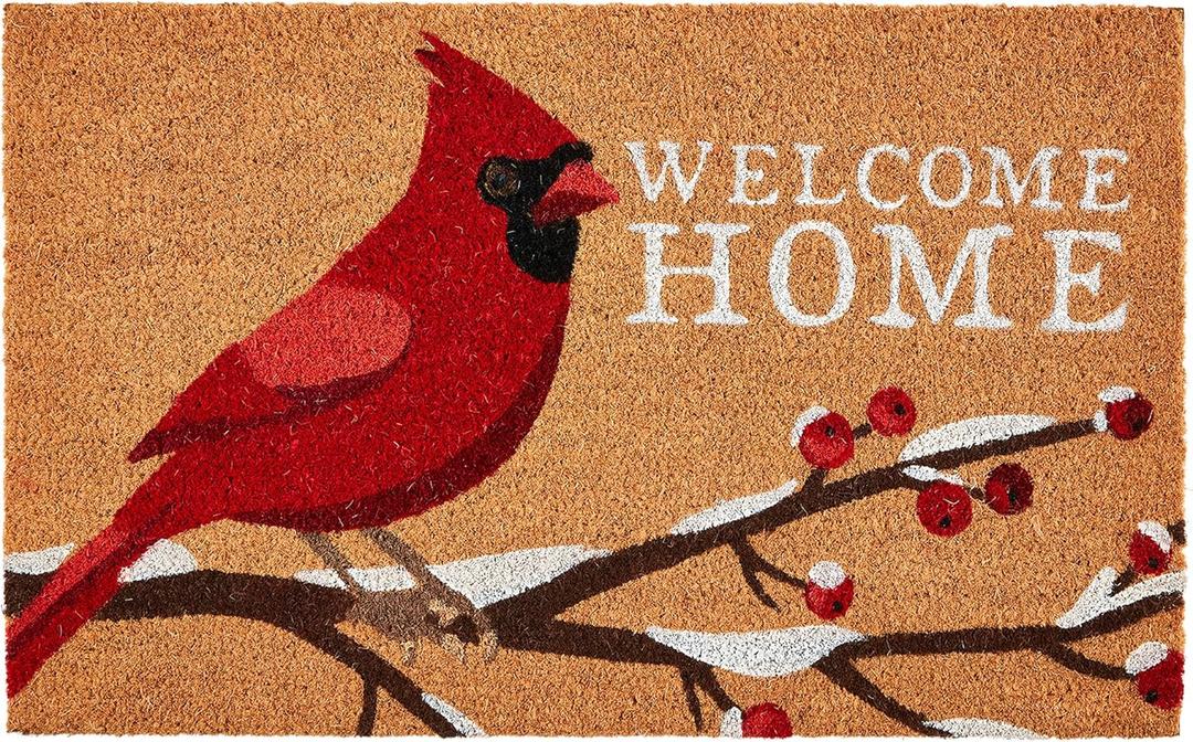 Mud Pie Cardinal Doormat; 18" X 29"