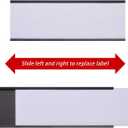 Magnetic Label Holders with Magnets Magnetic Data Card Holders with Clear Plastic Protectors for Metal Shelf, Whiteboard, Set of 50 (2 x 5.5 Inch)
