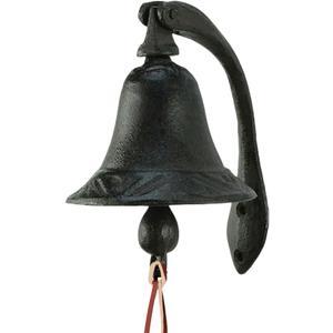 YukaBa Cast Iron Logan Dinner Bell with Bracket Dinner Bell - Feel The Vibe of Traditional Family Meals and Gatherings. Made of Heavy Cast Iron