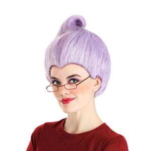 Fun Costumes Shrek Fairy Godmother Costume Wig for Women - Movie Character Cosplay Purple Wig with Tinsel Strands Standard