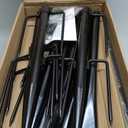 6 Pack 10 ft Heavy Duty Metal String Light Poles Adjustable Outdoor Lighting Stand for Patio,Backyard,Garden,Party & Wedding Rustproof & Sturdy with Hooks