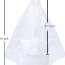 Wedding Veil,Bridal Veil,Veils for Women Wedding,2 Tiers White Bridal Veils with Comb,Tulle Veils for Brides (White)