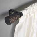 1 Inch Single Curtain Rods 36 to 72 Inches Adjustable Drapery Rods for Window width 24 to 68 Inches, Knitting Pattern Finials, Oil-rubbed Bronze