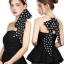 Scarf for Women - Imitation Pearl Chiffon Scarves Fashion Hair Band Soft Neck Scarf, Versatile Headband