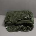 KBY Bath Towels Set 6 Piece 40x80 Inches，2 Extra Large Bath Sheets 2 Hand Towels 2 Washcloths，Highly Absorbent Quick Dry Microfiber,Ultra Soft Towel Set for Bathroom，Spa，Gym, Hotel (Olive Green)