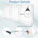 2 Pcs Acrylic Brochure Holder 8.7 x 10.2 Inches Three Slot Wall Mount Plastic Pamphlet Stand Transparent Hanging Flyer Display Holder for Bookmark, Magazine, Booklet