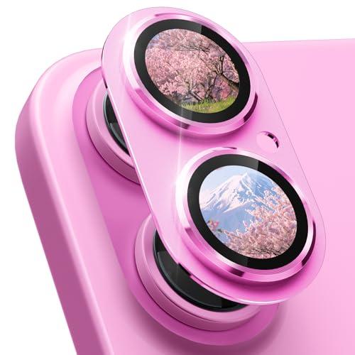 imluckies Alloy Metal Camera Lens Protector for iPhone 16 / iPhone 16 Plus, AR AF Tempered Glass, Ultra HD, 9H Camera protector, Anti-Scratch, Strong Adhesion, Case Friendly, Pink, Set of 2 imluckies Alloy Metal Camera Lens Protector for iPhone 16 / iPhone 16 Plus, AR AF Tempered Glass, Ultra HD, 9H Camera protector, Anti-Scratch, Strong Adhesion, Case Friendly, Pink, Set of 2
