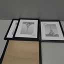 upsimples 8x10 Picture Frame Set of 5, Display Pictures 5x7 with Mat or 8 x 10 Without, Wall Gallery Photo Frames, Black