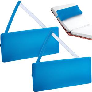 Ripeng 2 Pcs Headrest Pillow Pool Furniture Lounge Chair Pillows Patio Furniture with Adjustable Elastic Tape Band Head Support for Pool Patio Chairs Beach(Blue)