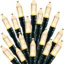 Minetom LED Christmas Mini Lights, 39 Feet 100 LED Clear Bulbs String Lights with 8 Light Modes, Connectable Fairy Lights Plug in for Outdoor Xmas Trees Garland Wreath Holiday Decorations, Warm White