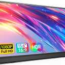 Portable Monitor 15.6 Inch 1080P USB-C HDMI Ultra-Slim Travel Monitor with Kickstand, for Laptop, PC, Mac Phone, PS, Xbox, Switch IPS Ultra-Thin Zero Frame Gaming