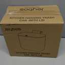 Compost Bin Kitchen for Countertop or Under Sink, 2.6 Gallon Hanging Small Trash Can with Lid, Garbage Can for Cabinet Door, Indoor/outdoor Food Waste Bin for Kitchen, Bathroom, RV, Office, White