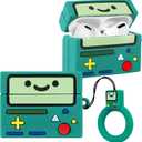 Boaretiu for Airpods Pro/Pro 2nd Generation Case - with Keychain Cute Kawaii Funny 3D Soft Silicone Fun Cool for Girls Women Teens for AirPods Pro and Pro 2 Case, Green Game