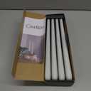 CANDWAX 12 inch White Taper Candles - Set of 12 Candle Sticks Ideal for Christmas Decorations - Dripless Smokeless Long Burning Unscented White Candlesticks - Tapered Christmas Candles for Home Decor
