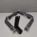 Folding Luggage Rack with Nylon Straps, Portable Suitcase Stand for Guest Room, Hotel, Bedroom, Camping, Travel Suitcase Holder, Black Metal Frame, 27.5 x 14.2 x 20.7 Inches