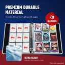 Topps Basketball Binder - 9 Pocket Trading Card Binder, Premium Durable Material, 35 Top-Loading Pages, 450 Card Capacity, Folder for Collectible Card Games, Sports, TCG