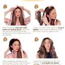 Yanibest Heatless Hair Curler, No Heat Hair Curlers to Sleep in, Super Soft Ribbon Wrap for Long Hair, Overnight Heatless Curling Set with Scrunchies and Clip, for All Hair types(Pink)