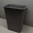 Amazon Basics Rectangular Commercial Office Wastebasket, Easy to Clean, 10 Gallon, Grey, 2-Pack