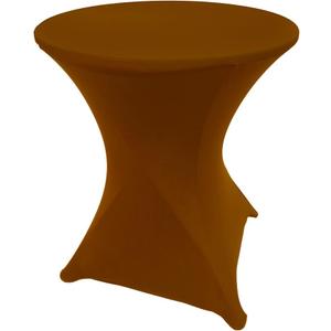 Brown 24 Inch Round x 30 Inch Tall Spandex Cocktail Tablecloth Folding Cover Stretch