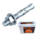 Party Animals 1/2 x 3-1/2 Inch Wedge Anchor, 50 PCs Zinc-Plated Industrial Anchor Bolts for Cement, Concrete