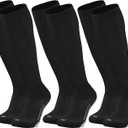 Youper Youth Baseball & Softball Socks Over The Calf Length (3 Pairs) (Small, Black)