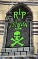 TOKLYUIE Fluorescent Halloween RIP Tombstone
